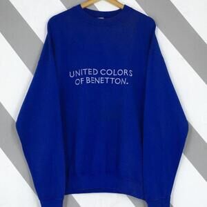 United Colors Of Benetton Boxy Sweatshirt United Colors Benetton Blue